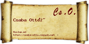 Csaba Ottó névjegykártya