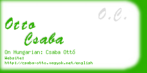 otto csaba business card