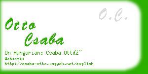 otto csaba business card